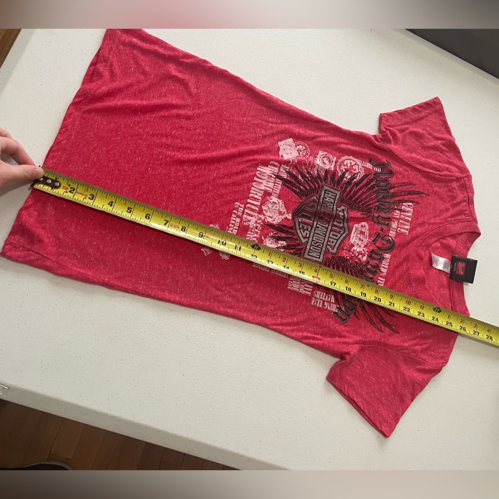Rare Harley Davidson Mancuso Houston Texas Shirt Size Medium Red - Picture 13 of 13